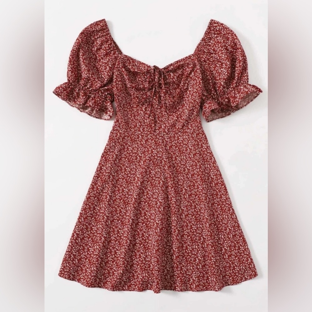 SHEIN Red Floral Mini Dress